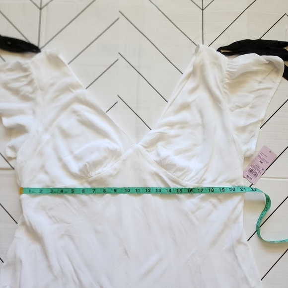 Women's Flutter Short-Sleeve Mini A-Line Dress — Wild Fable, Size XXL, White. - Picture 3 of 8